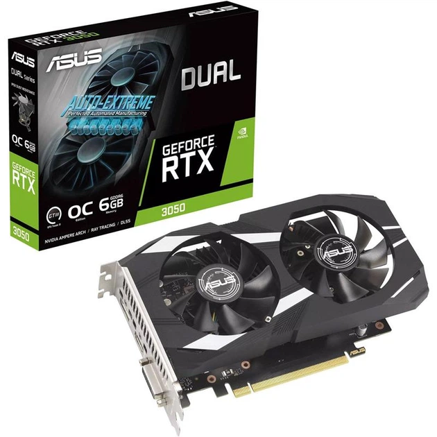 Відеокарта GeForce RTX 3050 6GB GDDR6 Dual OC Asus (DUAL-RTX3050