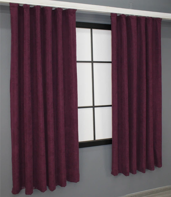 Комплект коротких штор VR-Textil Микровелюр SPARTA № 967ш Бордовый 130х170 см 2 шт (35-0021) - Фото 4 Комплект коротких штор VR-Textil Микровелюр SPARTA № 967ш Бордовый 130х170 см 2 шт (35-0021) - изображение 4