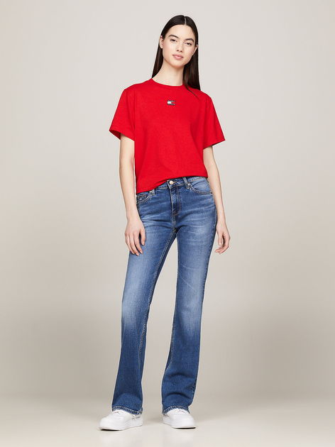 Футболка жіноча Tommy Jeans DW0DW17391-XNL L Червона (8720645950424) - зображення 2