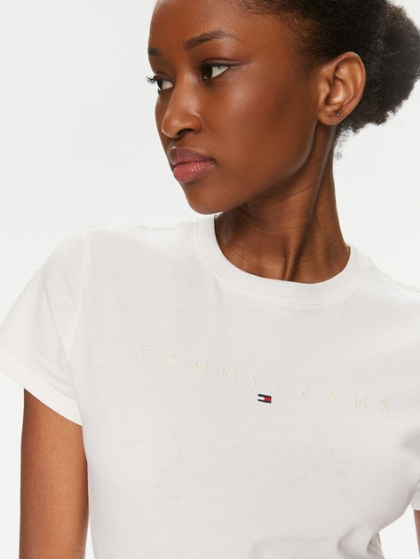 Koszulka damska bawełniana Tommy Jeans DW0DW17827-YBH L Biała (8720646672899) - obraz 3