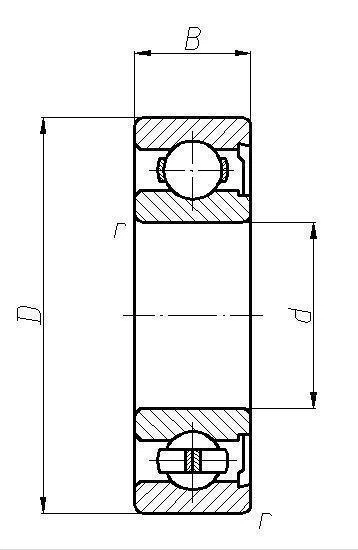 Подшипник 6-60903А1 (160902) HARP 16*40*12 - изображение 2