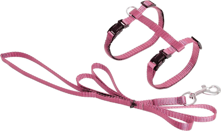 Шлея з повідцем для котів Flamingo Ziggi Cat harness with line Pink (5415245135700) - зображення 1
