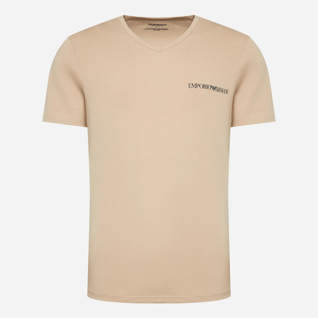 Zestaw koszulek męskich Emporio Armani 3F717111849-11350 L 2 szt Niebieski/Beżowy (8057767239602) - obraz 5