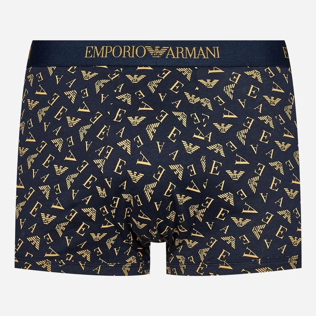 Zestaw majtek męskich typu bokserki bawełnianych Emporio Armani 3F722111625-22036 M 3 szt Niebieski/Musztardowy (8056787660625) - obraz 5
