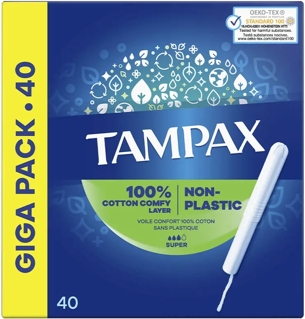 Tampony Tampax Super 40 szt (8006540712597) - obraz 1