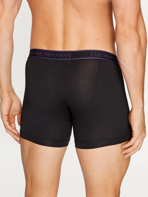 Zestaw majtek męskich typu bokserki bawełnianych Emporio Armani 3F717111473-29821 S 3 szt Czarny (8056787660380) - obraz 3