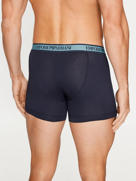 Zestaw majtek męskich typu bokserki bawełnianych Emporio Armani 3F717111473-64135 XL 3 szt Niebieski (8057767238766) - obraz 3