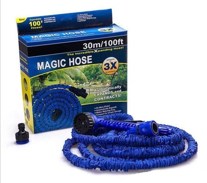 Шланг Magic Hose 30 метров для полива сада до 12 атм с распылителем Китай Синий (YU8SH7242) - изображение 4