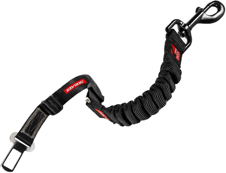 Ремінь безпеки для собак EzyDog Click Dog Zero Shock Seat Belt Black (9346036003792) - зображення 1