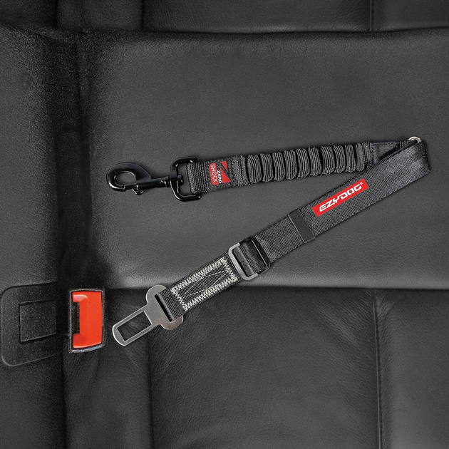 Pas bezpieczeństwa dla psów EzyDog Click Dog Zero Shock Seat Belt Black (9346036003792) - obraz 2