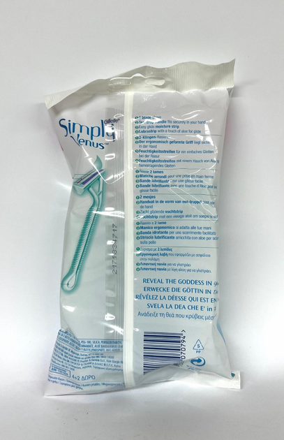Одноразові станки для гоління Gillette Simply Venus 2 голубі 6 шт. - зображення 2