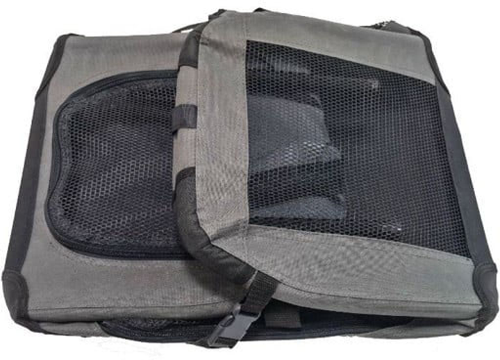 Переносна клітка для собак LS Petproducts L 13 кг Grey 70 x 52 x 52 см (7000241012360) - зображення 3