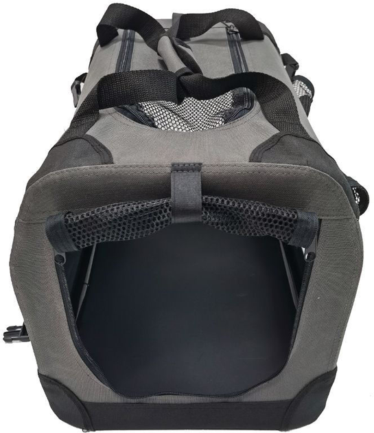 Переносна клітка для собак LS Petproducts XL 22 кг Grey 58 x 81.3 x 58.4 см (7000241012377) - зображення 3