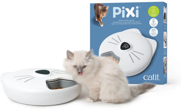 Автоматична миска для котів Catit Pixi Smart 6 Meal Feeder 170 мл White (0022517437544) - зображення 4