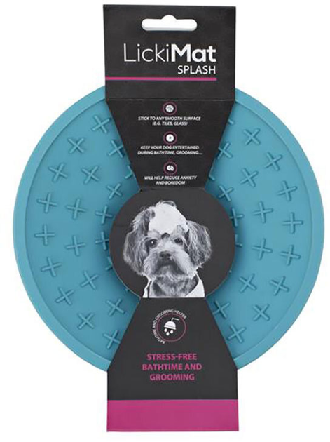 Килимок для ласощів для собак LickiMat Dog Bowl Splash 19 см Light Blue (9349785000357) - зображення 1