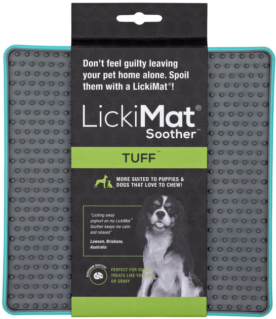 Килимок для ласощів для собак LickiMat Dog lick mat Soother Tuff 20 см Light Blue (9349785000661) - зображення 1