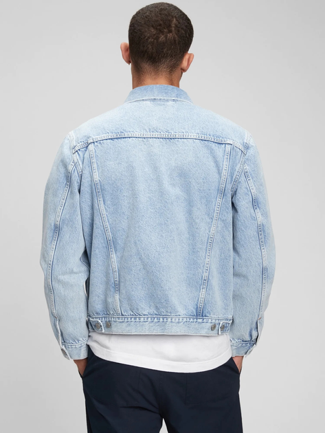 Куртка джинсова чоловіча GAP 819666-00 L Блакитна (1200061788506) - зображення 2