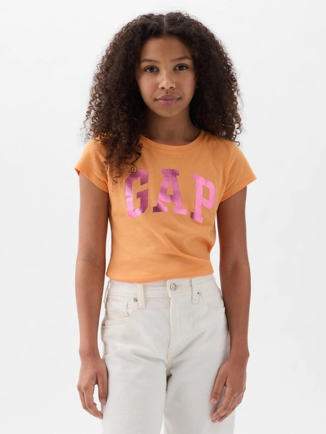 Koszulka młodzieżowa dziewczęca GAP 885666-00 147-159 cm Pomarańczowa (1200132977303) - obraz 1