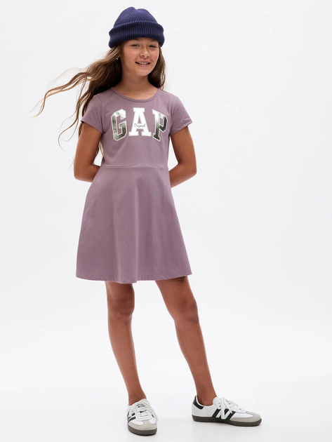 Sukienka dziecięca dla dziewczynki GAP 792417-01 134-137 cm Fioletowa (1200115503000) - obraz 1