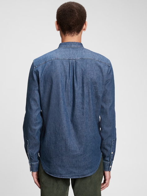 Koszula jeansowa przejściowa męska GAP 736872-01 2XL Granatowa (1200056670854) - obraz 2