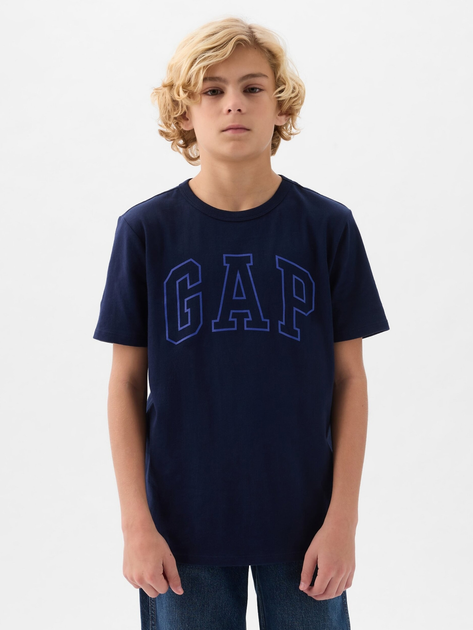 Koszulka młodzieżowa chłopięca GAP 885753-03 152-165 cm Ciemnogranatowa (1200132816763) - obraz 1