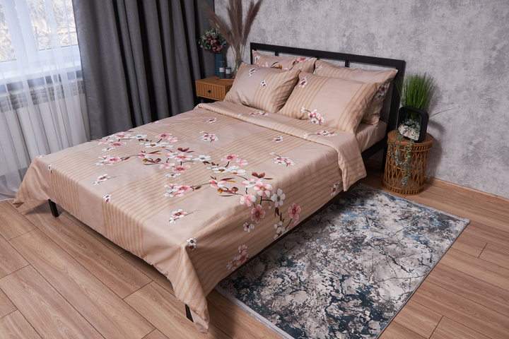 Акція на Комплект постільної білизни Moon&Star Мікросатин Premium Flower Branch King Size 220x240 см наволочки 2х70х70 см (MS-820002580) від Rozetka