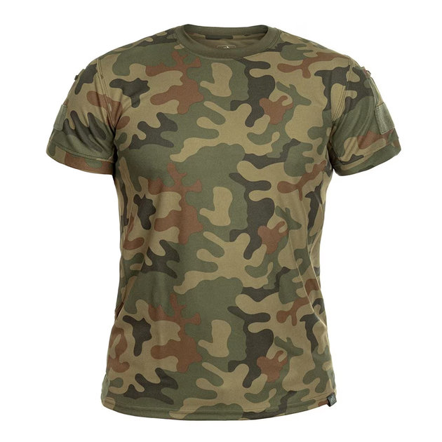 Футболка тактична Helikon-Tex Термоактивна L Камуфляж TACTICAL T-SHIRT - TOPCOOL WOODLAND (TS-TTS-TC-04-B05-L) - зображення 2