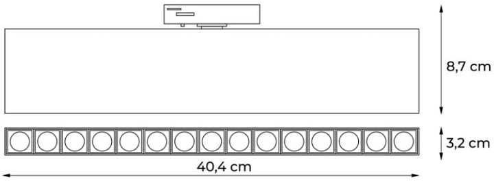 Lampa szynowa DPM X-Line LED liniowa regulowana 15 W 1350 lm biała (STF2-15W-W) - obraz 5
