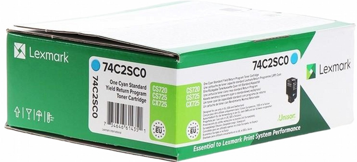 Toner Lexmark CS720/CS725/CX725 Cyan (74C2SC0) - obraz 1