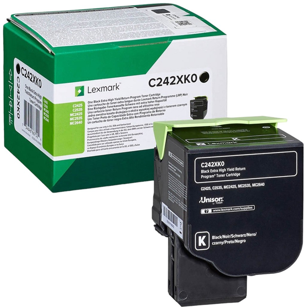 Картридж Lexmark C/MC2425/2535/MC2640 Extra High Capacity Black (C242XK0) - зображення 1