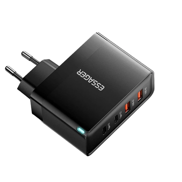 Сетевое зарядное устройство ESSAGER Grace 100W 4 Ports Travel Charger 2 Type-C 2 Type-A (ECT2CA-QYB01-Z) - изображение 4