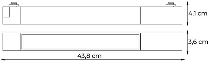 Lampa szynowa DPM X-Line LED liniowa 20 W 2020 lm czarna (STF3-20W-B) - obraz 2