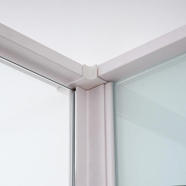 Душевой бокс DUSEL AVENUE White Matt 95x95x210 стекло прозрачное, профиль белый, без крыши - изображение 3