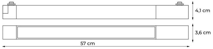 Lampa szynowa DPM X-Line LED liniowa 30 W 3150 lm czarna (STF3-30W-B) - obraz 2