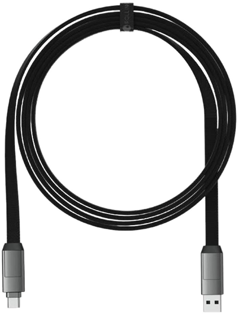 Kabel InCharge 6 Max Mercury 2 x USB Type-C - USB Type-A + micro-USB - Apple Lightning 1.5 m Grey (7640170469455) - obraz 1