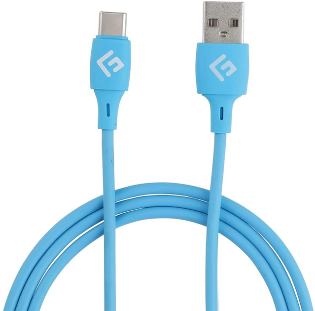 Kabel Floating Grip USB Type-C - USB Type-A 0.5 m Blue (5713474046102) - obraz 1