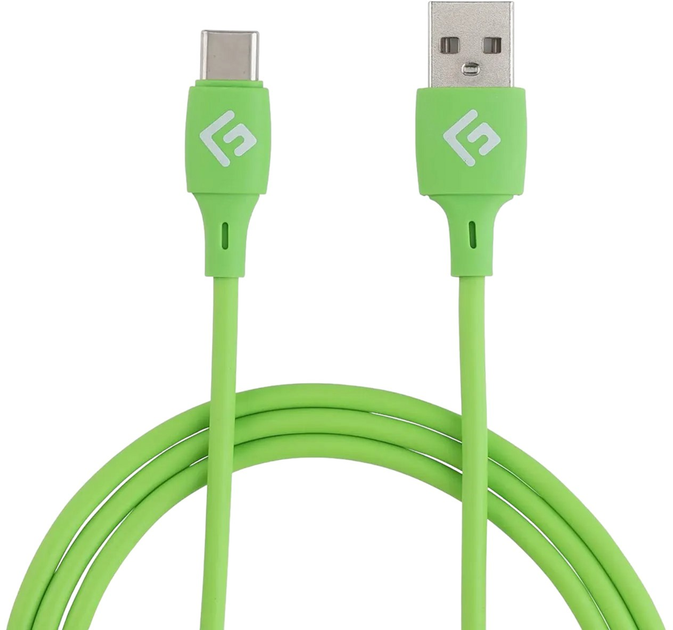 Kabel Floating Grip USB Type-C - USB Type-A 0.5 m Green (5713474046201) - obraz 1