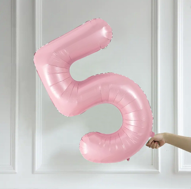 Фольгированная Цифра 5 Размер 75см | Sugar Pink - Фото 2 Фольгированная Цифра 5 Размер 75см | Sugar Pink - изображение 2