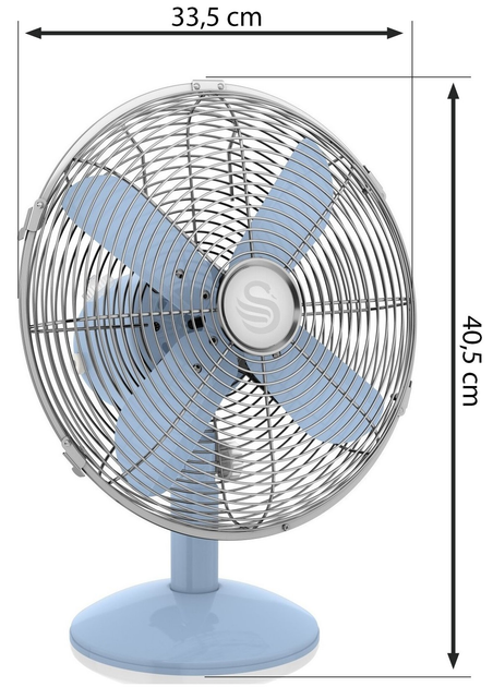 Вентилятор настільний Swan Retro SFA12620BLN - зображення 2