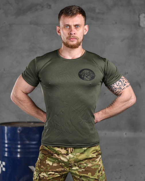 Тактическая потоотводящая футболка odin diva oliva XL - изображение 1