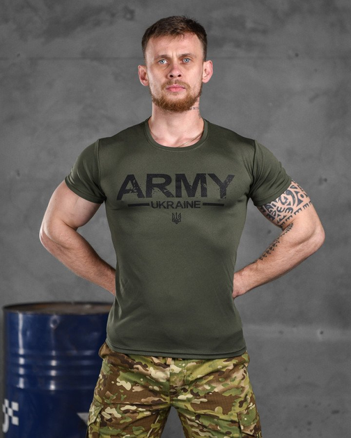 Тактическая потоотводящая футболка odin army ukraine L - изображение 1