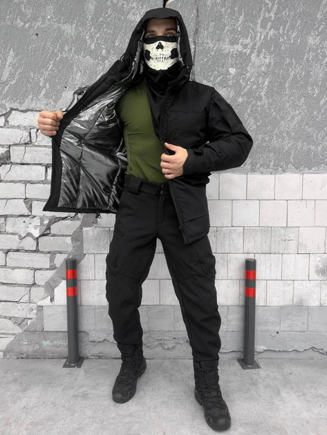 Тактический костюм зимний swat s omniheat black - изображение 1