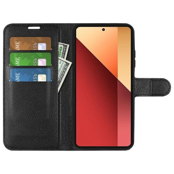 Классический чехол-книжка Deexe Book Type для Xiaomi Redmi Note 13 Pro 4G / Poco M6 Pro - Black - изображение 2