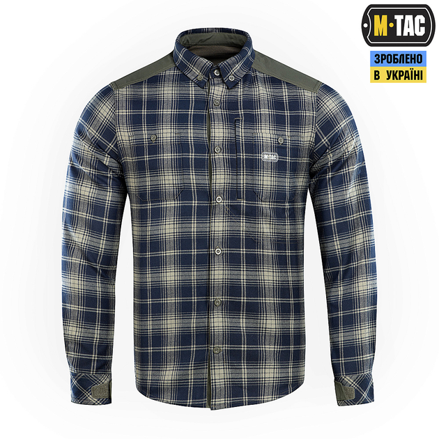 M-Tac рубашка Redneck Shirt Olive/Navy Blue L/L - изображение 2