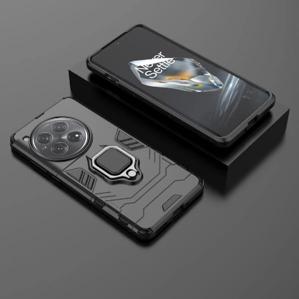 Чехол с подставкой Deexe Hybrid Case для OnePlus 12 - Black - изображение 7