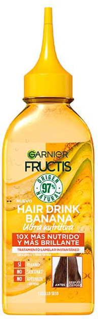 Odżywka do włosów Garnier Instant Lamellar Treatment Fructis Hairfood Drink Banana 200 ml (3600542502597) - obraz 1