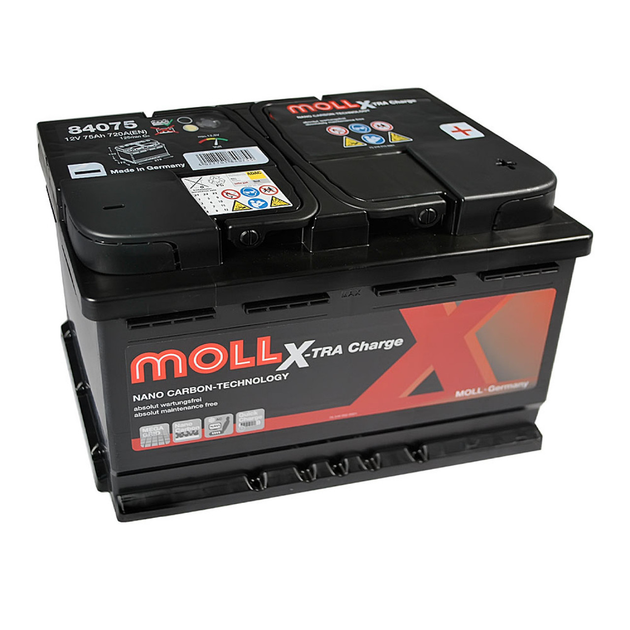 Акумулятор MOLL X-Tra Charge 75Ah 720A R+ (L3) Германия Аккумулятор для легковых авто 720А - изображение 1