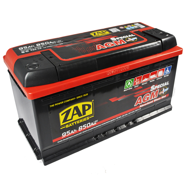 Автомобільний акумулятор ZAP AGM (L5) 95Ah 850A R+ (595 02) - зображення 5