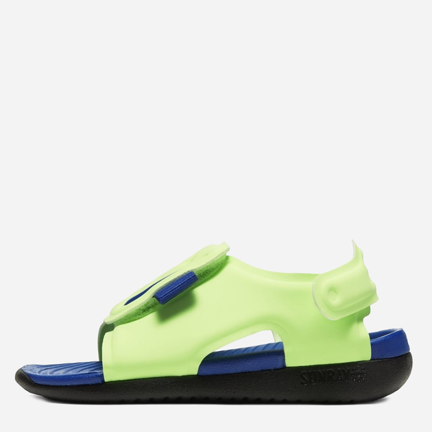 Sandały chłopięce piankowe Nike Sunray Adjust 5 AJ9077-300 19.5 Seledynowy/Granatowy (194272695313) - obraz 3
