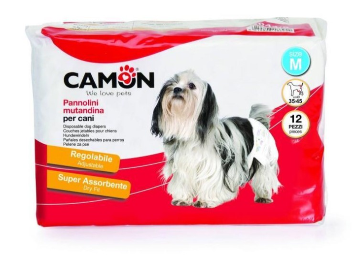 Pieluchy dla psów Camon M 35-45 cm 12 szt (8019808111025) - obraz 1